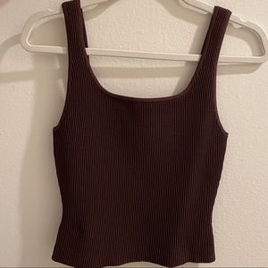 Aritzia Babaton Sculpt Knit Squareneck Tank